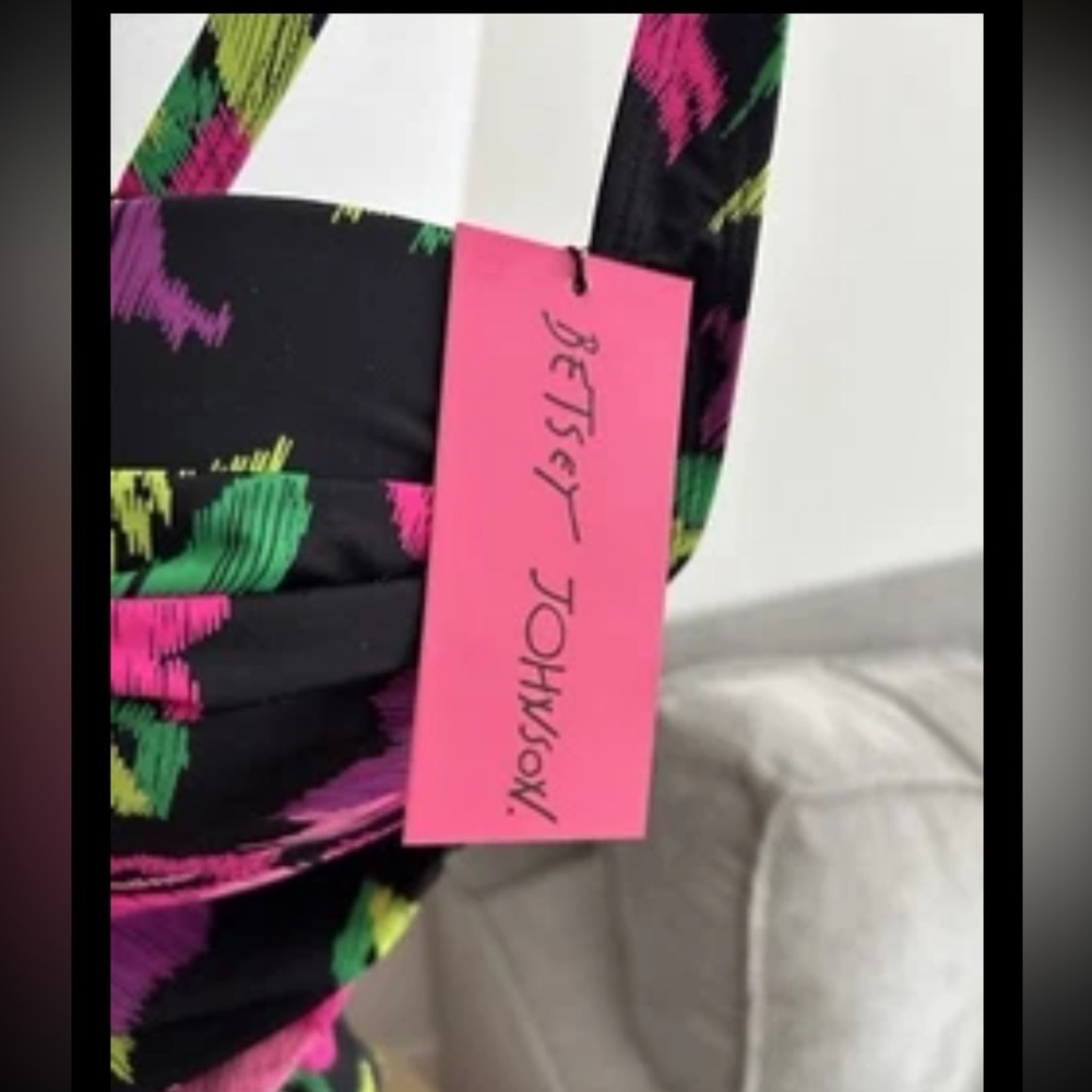 Betsey Johnson Floral Coquette One Piece Swimsuit M Beach Femenine Summer - Picture 6 of 9